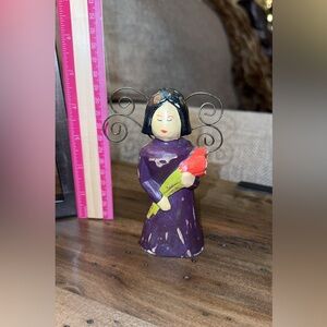 Pier 1 Angel Lady Photo Placecard Recipe Holder Figurine Trinket Decor Home